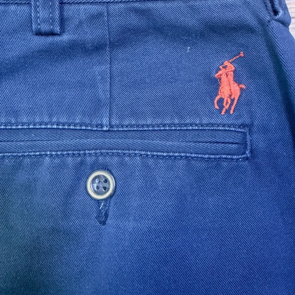 Vintage Polo Ralph Lauren Chino Pants Men 34x34 Blue Classic Fit Twill Prep Pony